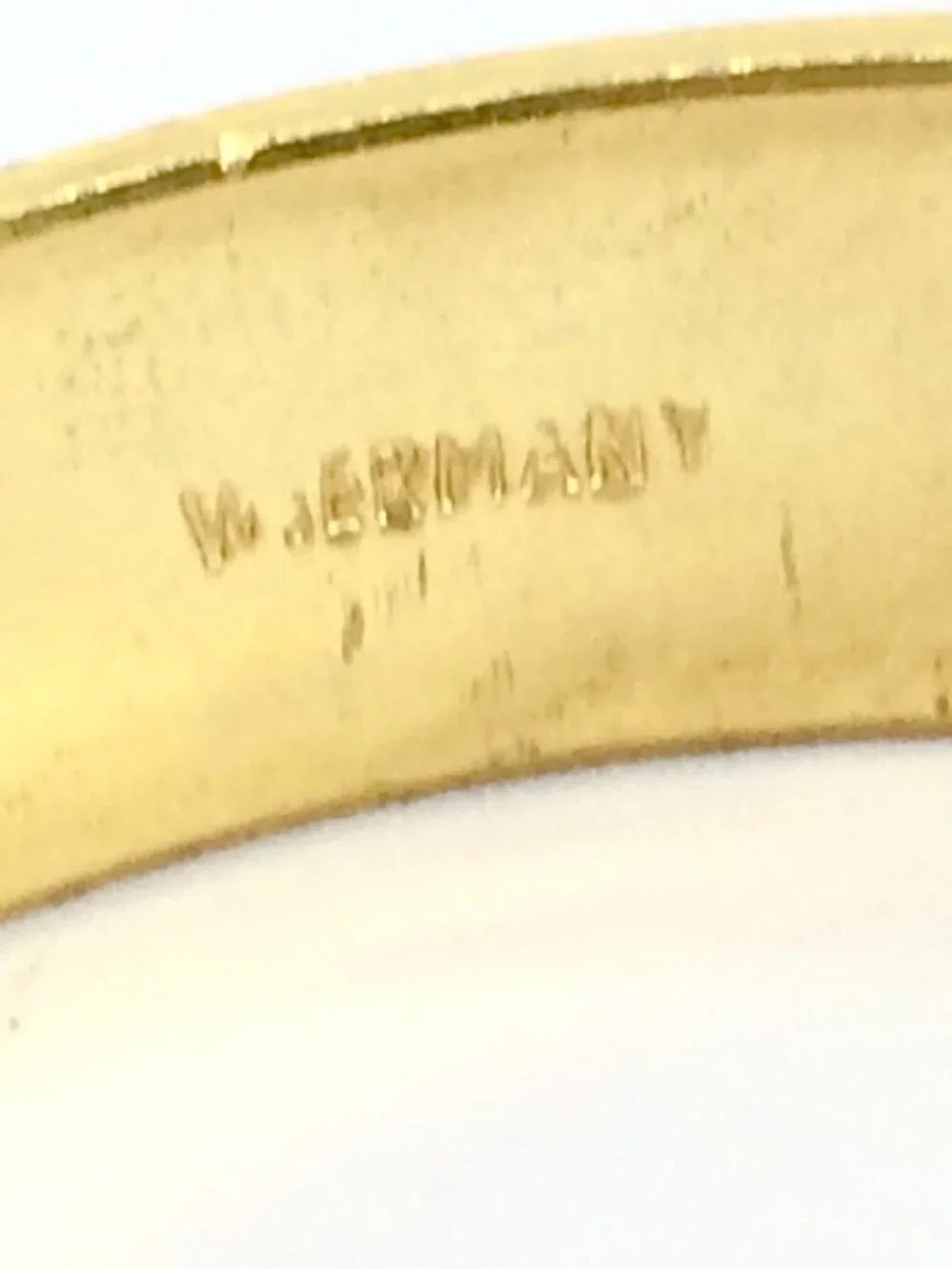 VINTAGE W GERMANY Bangle Gold Tone Matte Textured X Cross Wide Bracelet